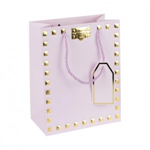 Пакет подарунковий 31х42х12 см із тисненням фольгою PURPLE HL-1922