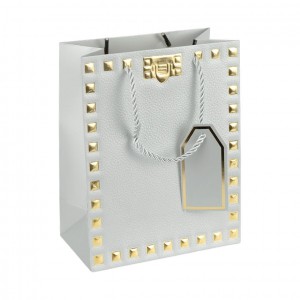 Пакет подарунковий 31х42х12 см із тисненням фольгою SILVER HL-1932