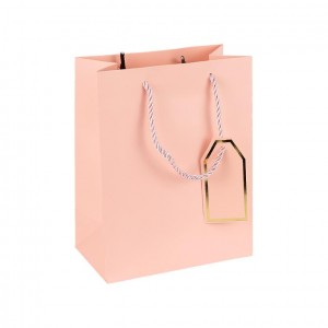Пакет подарунковий 26х32х12 см однотонний PINK HL-1983
