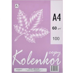 Папір "Коленкор" А4 100 аркушів, 60г/м² офсет "Офісна"