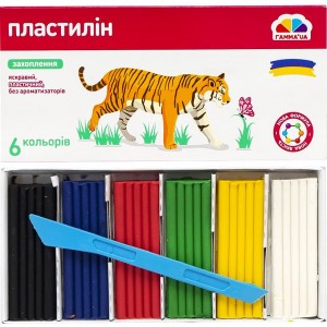 Пластилін "Захоплення" 6 кольорів, 96г "Гамма"