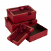 Набір подарункових коробок 3шт квадратних 7029-61-Dark Red