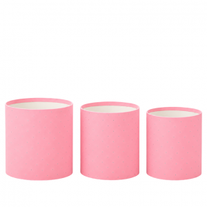 Набір подарункових коробок 3шт круглих 1817-45-Pink