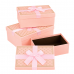 Набір подарункових коробок 3шт прямокутних 7023-54-Pink