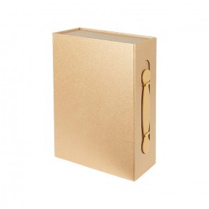 Подарункова коробка 33×25×12 см з ручкою CHAMPAGNE GOLD HL-230