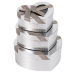 Набір подарункових коробок 3шт у формі серця 8022-58-Silver