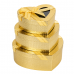 Набір подарункових коробок 3шт у формі серця 8022-58-Yellow