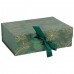 Подарункова коробка 28,2×20,2×9,2 см зі стрічкою та принтом DARK GREEN HL-214