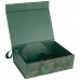 Подарункова коробка 28,2×20,2×9,2 см зі стрічкою та принтом DARK GREEN HL-214