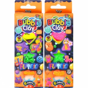 Набір для творчості "BUBBLE CLAY "FLUORIC" 6кол укр BBC-FL-6-01U,02U