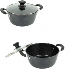 Каструля 2л D20см із мармуровим антипригарним покриттям і кришкою Hot Chef 16749-7