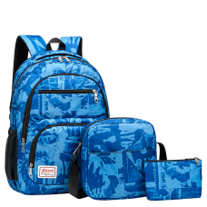 Рюкзак шкільний із сумкою та пеналом BB-0105 BLUE