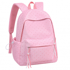 Рюкзак шкільний тканинний 41*29*14см у горошок BB-9036 PINK