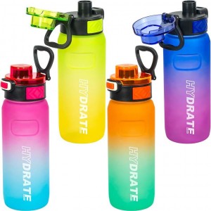 Пляшка для води 800мл з поїльником і кнопкою спортивна 2501