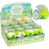 Іграшка-антистрес слайм у банці "Yogurt" 2018-4 (салатовий/білий)