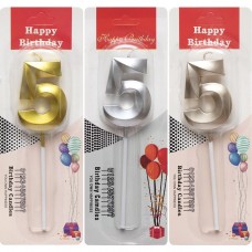 Свічка-цифра "5" 3,8см для торта металік TL-1056 Свічка-цифра "5" 3,8см для торта металік TL-1056
