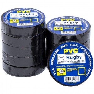 Ізолента ПВХ чорна 20м, 17*0,18мм "Rugby" Х4-13